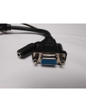 Placa VGA + mini-jack hembra-hembra. Vista conector trasero.