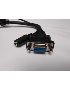 Placa VGA + mini-jack hembra-hembra. Vista conector trasero.
