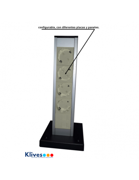 Torreta de aluminio de 1 cara para 5 elementos de 45x45