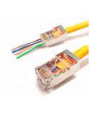 conector RJ45 CAT6 Ftp macho pasante conector para cable rigido s/guia / CONECTOR CAT.6 FTP, CABLE PASANTE