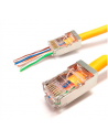 Conector macho RJ45 CAT6 FTP pasante cable rigido s/guía.   bolsa 100 unidades.