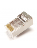 conector RJ45 CAT6 Ftp macho pasante conector para cable rigido s/guia / CONECTOR CAT.6 FTP, CABLE PASANTE