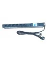 Regleta 19" 1U 6 Schuko Con Diferencial. Aluminio