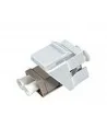 Adaptador vacío Keystone para conector tipo SC Simplex / LC Dúplex Blanco
