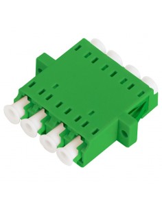 Adaptador fibra óptica cuadruple Monomodo SC/APC Verde