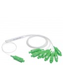 Splitter 1x8 SC/APC monomodo PLC Mini-tube 0,9 mm.