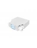 Caja fibra óptica carril DIN, 6 puertos SC dúplex