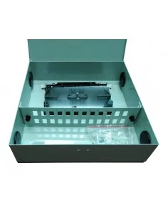 ARMARIO MURAL FO FTTH Caja metálica de fibra óptica FTTH para conectores SC. Vista caja abierta.