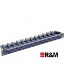 Patchpanel CAT6 24 P. UTP R&M 19" 1U Negro