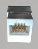 Conector RJ45 Hembra CAT6A 180º, Color Blanco