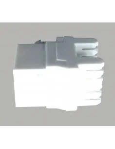 Conector RJ45 Hembra CAT6A 180º, Color Blanco