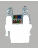 Conector RJ45 Hembra CAT6A 180º, Color Blanco