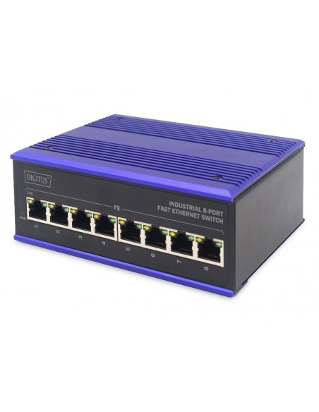 Switch 8 Ptos GIGA Carril DIN Industrial