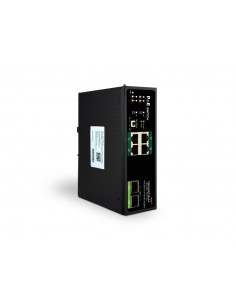 Switch 4 Ptos POE+ GIGA y 2 Ptos SFP Carril DIN Industrial