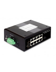 Switch 7 Ptos POE+ GIGA y 1 Pto PD Carril DIN Industrial