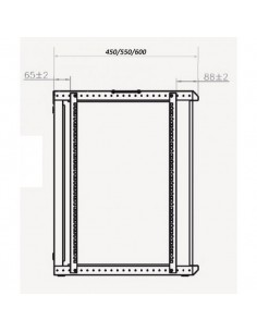 Rack Mural 6U F450mm. SIN accesorios. Puerta Perforada 19"