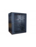Rack Mural 15U F600mm. SIN accesorios. Puerta Cristal. 19"