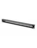 Patchpanel 19" 1U 24 Huecos KEYSTONE Con Bandeja