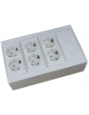 Kit caja superficie 6 schukos 2 RJ45
