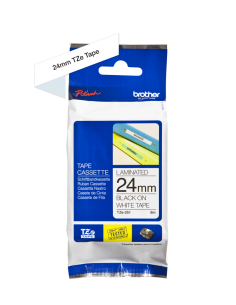 Cinta Laminada Ancho 24 mm Texto Negro Fondo Blanco