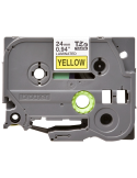 Cinta Laminada Ancho 24 mm Texto Negro Fondo Amarillo