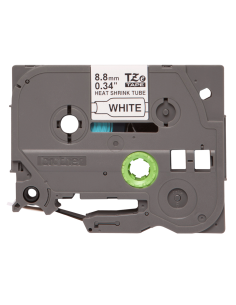 Cinta Tubo Termorretráctil Ancho 8.8 mm. Texto Negro Fondo Blanco