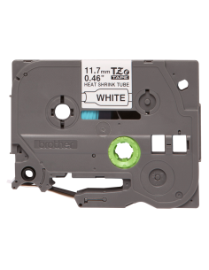 Cinta Tubo Termorretráctil Ancho 11.7 mm. Texto Negro Fondo Blanco