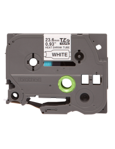 Cinta Tubo Termorretráctil Ancho 23.6 mm. Texto Negro Fondo Blanco