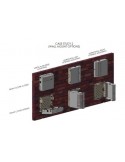 armario rack vertical 3u + 2u horizontales, montaje en pared color gris. DN-19 04U-PB