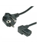 Cable Alimentación 3mts Schuko-IEC C13 Acodado