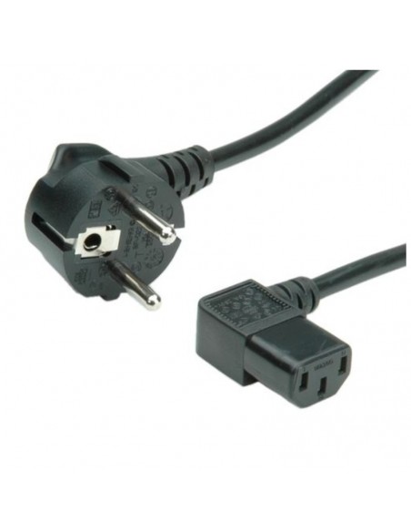 Cable Alimentación 3mts Schuko-IEC C13 Acodado