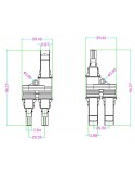 Conector Multicontact MC4 2 in 1 out. Conector Doble MC4 Multicontact 2 a 1