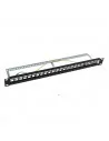 Patchpanel 19" 1U 24 Huecos KEYSTONE Con Bandeja