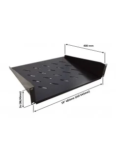 Bandeja 19" 2U fondo 400mm fijación frontal.