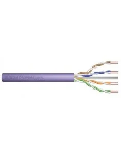 Cable CAT6 UTP 305m LSZH RIGIDO COBRE 100% Color violeta. 250 MHz, AWG 23/1 Dca