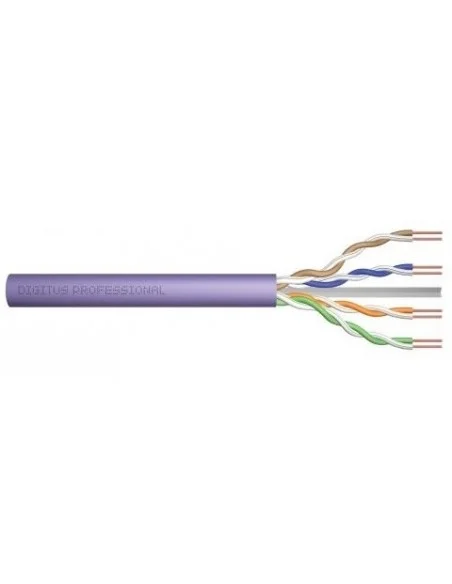 Cable CAT6 UTP 305m LSZH RIGIDO COBRE 100% Color violeta. 250 MHz, AWG 23/1 Dca