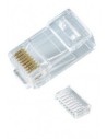 Conector RJ45 CAT6A UTP CON guía Externa.  bolsa 100 unidades.