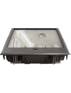 Caja de suelo 8 módulos Gris con chapa