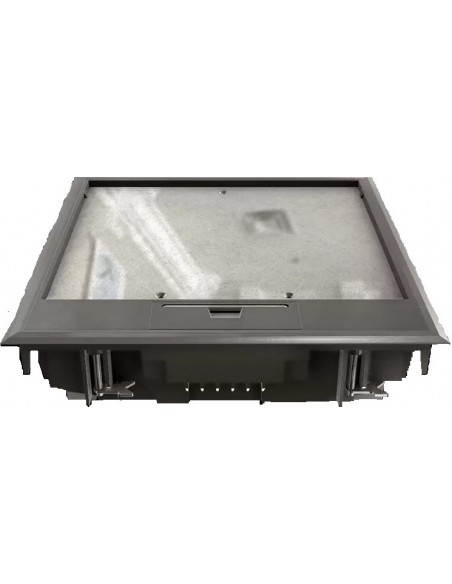 Caja de suelo 8 módulos Gris con chapa