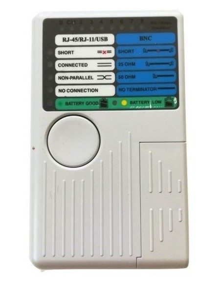 Tester PRO para conector RJ45 RJ12 BNC USB