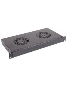 Unidad de ventilación 19" 1U con 2 ventiladores + interruptor