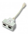 Doblador V/V RJ45 CAT5E UTP 1M/2H