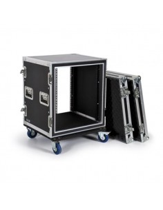 flightcase 12U rack 19" antishock en madera