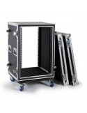 Flightcase 16U rack 19" antishock en madera