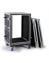 Flightcase 16U rack 19" antishock en madera