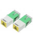 Adap. F. O. SC-APC monomodo SIMPLEX con tapa y sin orejetas