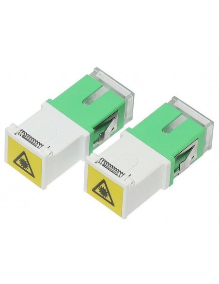 Adap. F. O. SC-APC monomodo SIMPLEX con tapa y sin orejetas