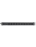 Regleta 19" 1U 10 IEC C13 Sin Interruptor con LED y Protección contra Sobrecargas