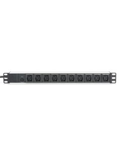 Regleta 19" 1U 10 IEC C13 Sin Interruptor con LED y Protección contra Sobrecargas