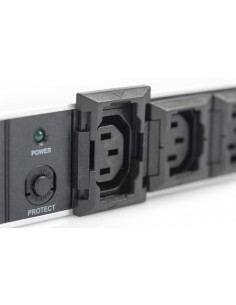 Regleta 19" 1U 10 IEC C13 Sin Interruptor con LED y Protección contra Sobrecargas